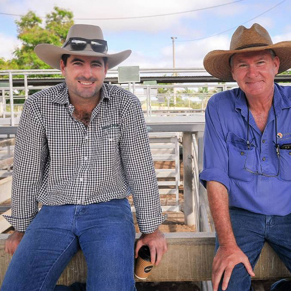 A picture of two farmers