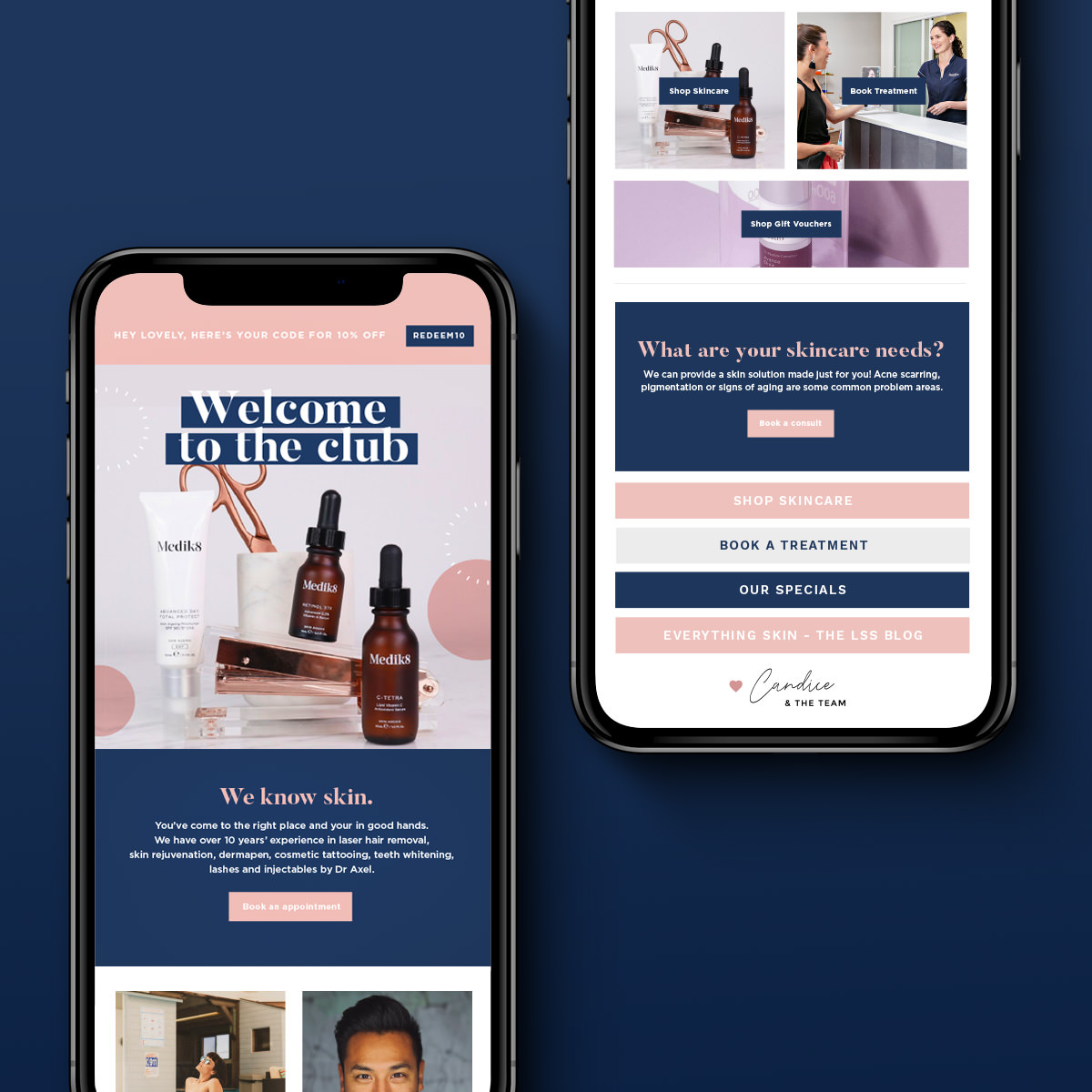 Mobile first email design for beauty company