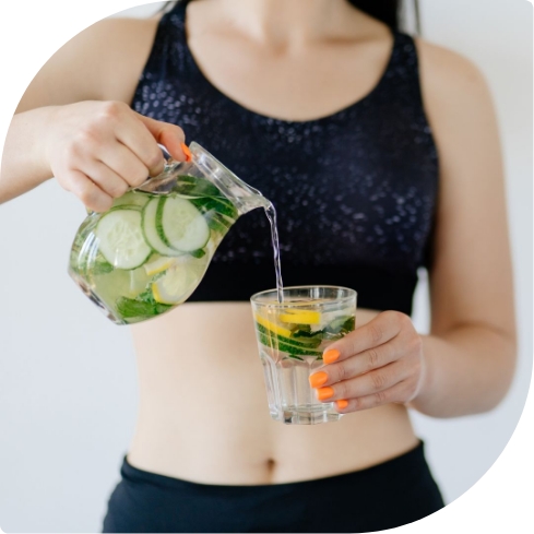 Aqua Cooler fresh water with cucumber