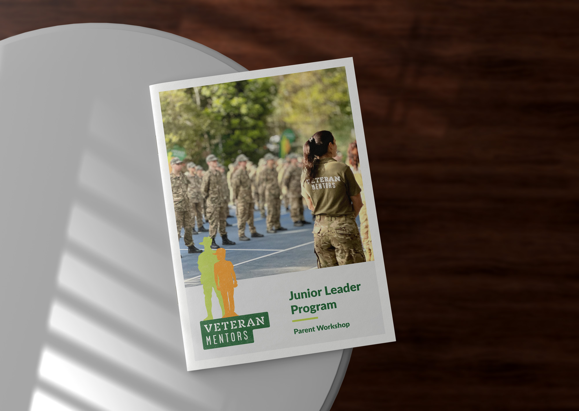 Veteran Mentors brochure on a table