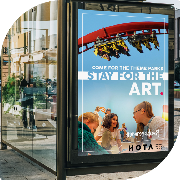 Adshel showing HOTA ad poster