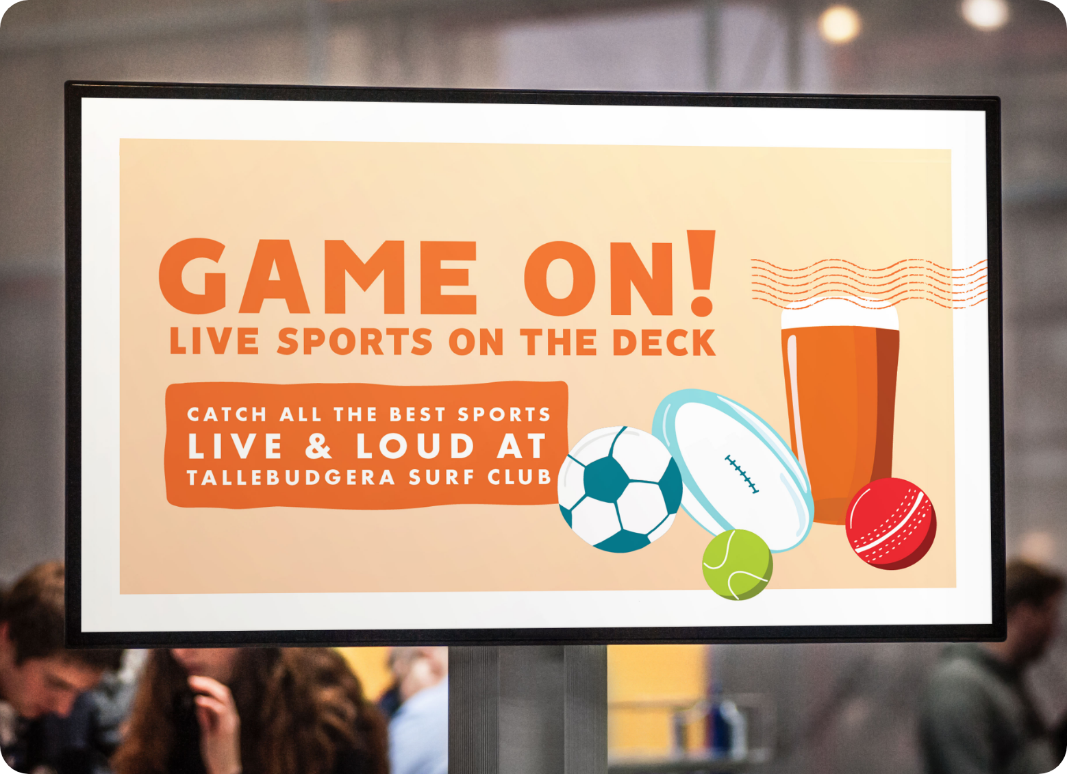 Tallebudgera Surf Club sports screen