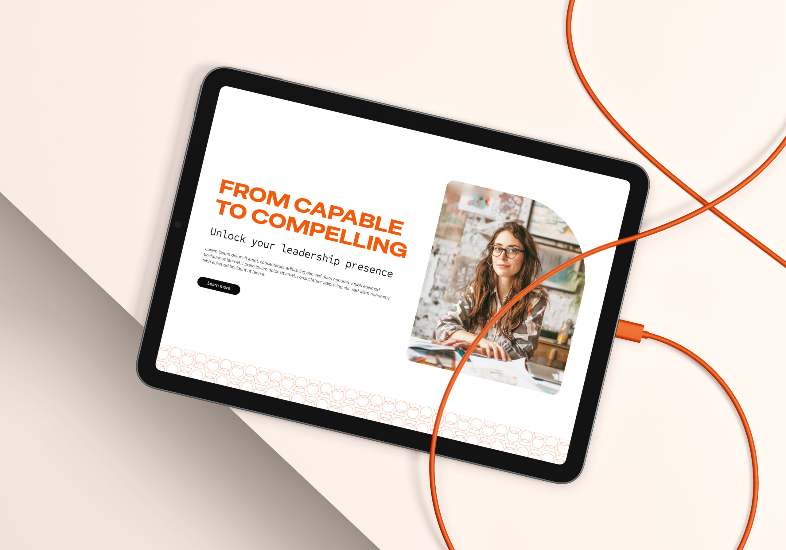 the living work presention design mockup