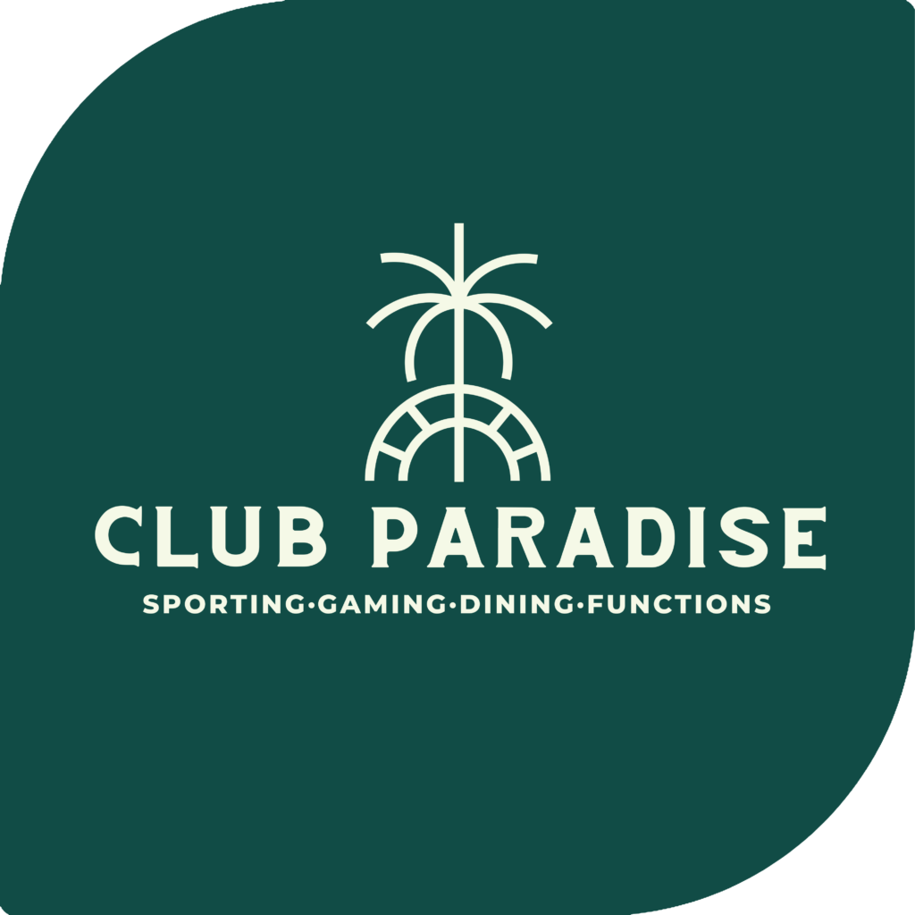 club paradise logo on green background